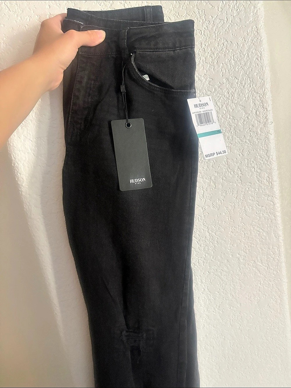 Hudson High Rise Straight Black Jeans Waist 28